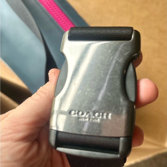 Coach Bum Bag Black Signature Pink/Blue/Silver 88429 - Picture 4 of 5